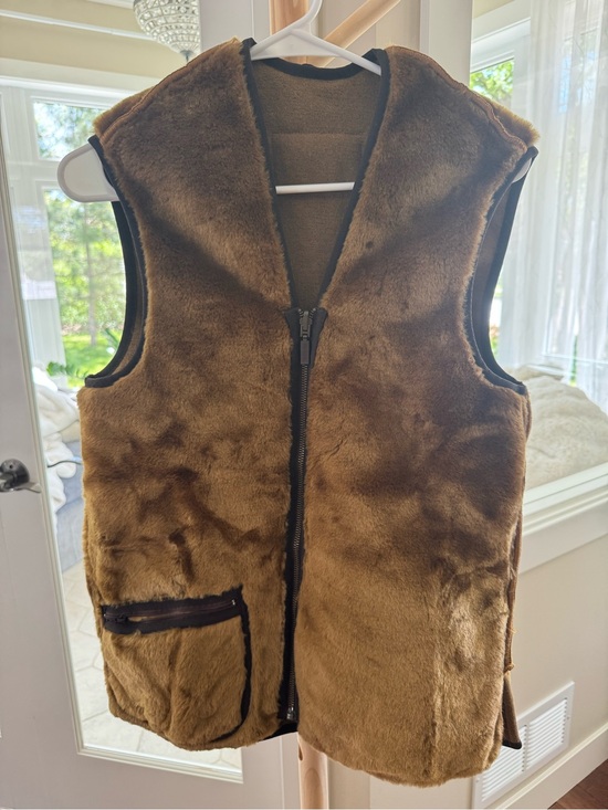 Barbour Jackets & Blazers - Barbour Faux Fur Zip-In Liner Vest Brown Size 34